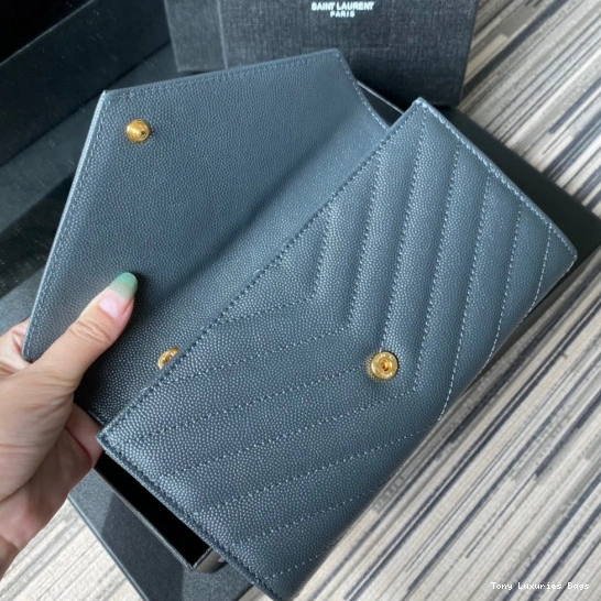 Tony Luxuries MONOGRAM LARGE FLAP WALLET YSL 0728
